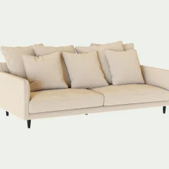 Canapé 4 Places*alinea Canapé 4 places fixe en tissu joint - roucas Beige