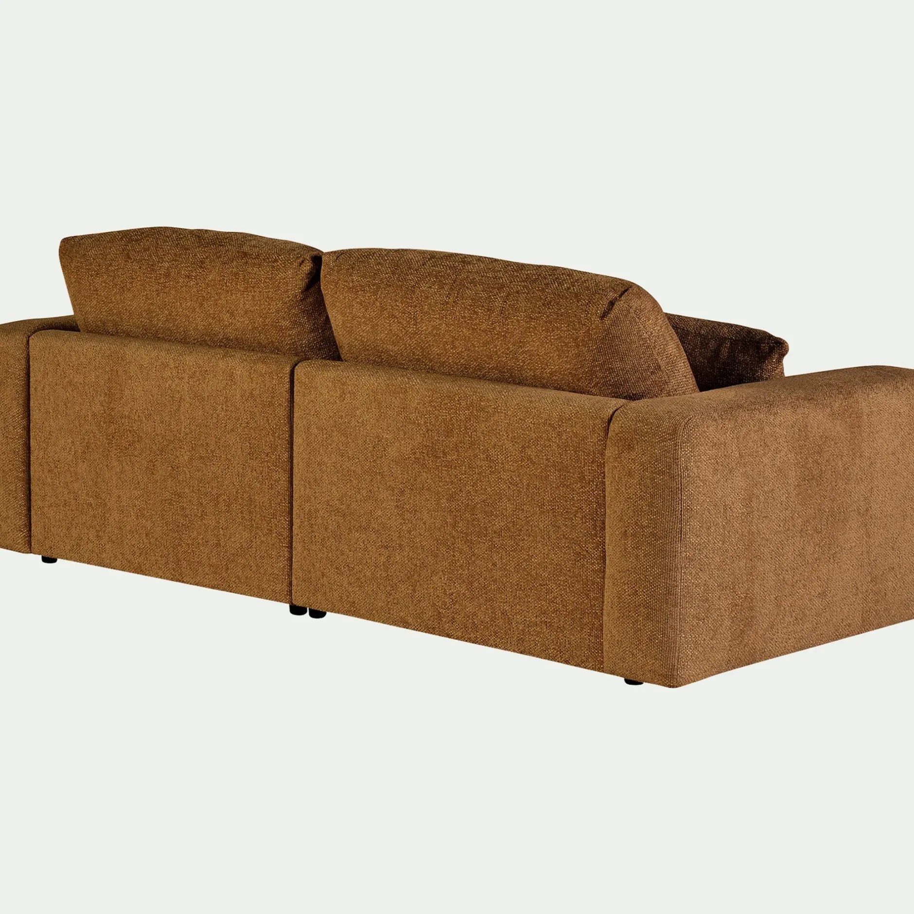 Canapé 5 Places*alinea Canapé 5 places fixe en tissu chenille benjo - Jaune argan