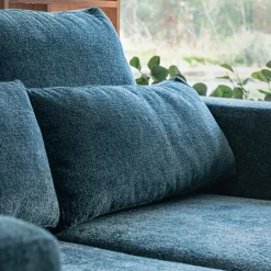 Canapé En Tissu|Canapé 3 Places*alinea Canapé 3 places fixe en tissu Genesis - Bleu