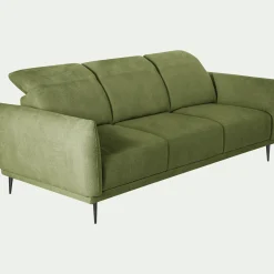 Canapé En Tissu|Canapé 4 Places*alinea Canapé 4 places fixe en tissu memphis avec fonction avance-recul - cèdre Vert