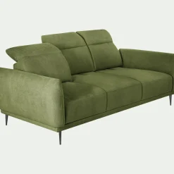 Canapé En Tissu|Canapé 4 Places*alinea Canapé 4 places fixe en tissu memphis avec fonction avance-recul - cèdre Vert