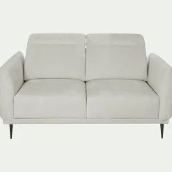 Canapé En Tissu|Canapé 2 Places*alinea Canapé 2 places fixe en tissu memphis avec fonction avance-recul - roucas Beige