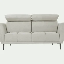 Canapé En Tissu|Canapé 2 Places*alinea Canapé 2 places fixe en tissu memphis avec fonction avance-recul - roucas Beige