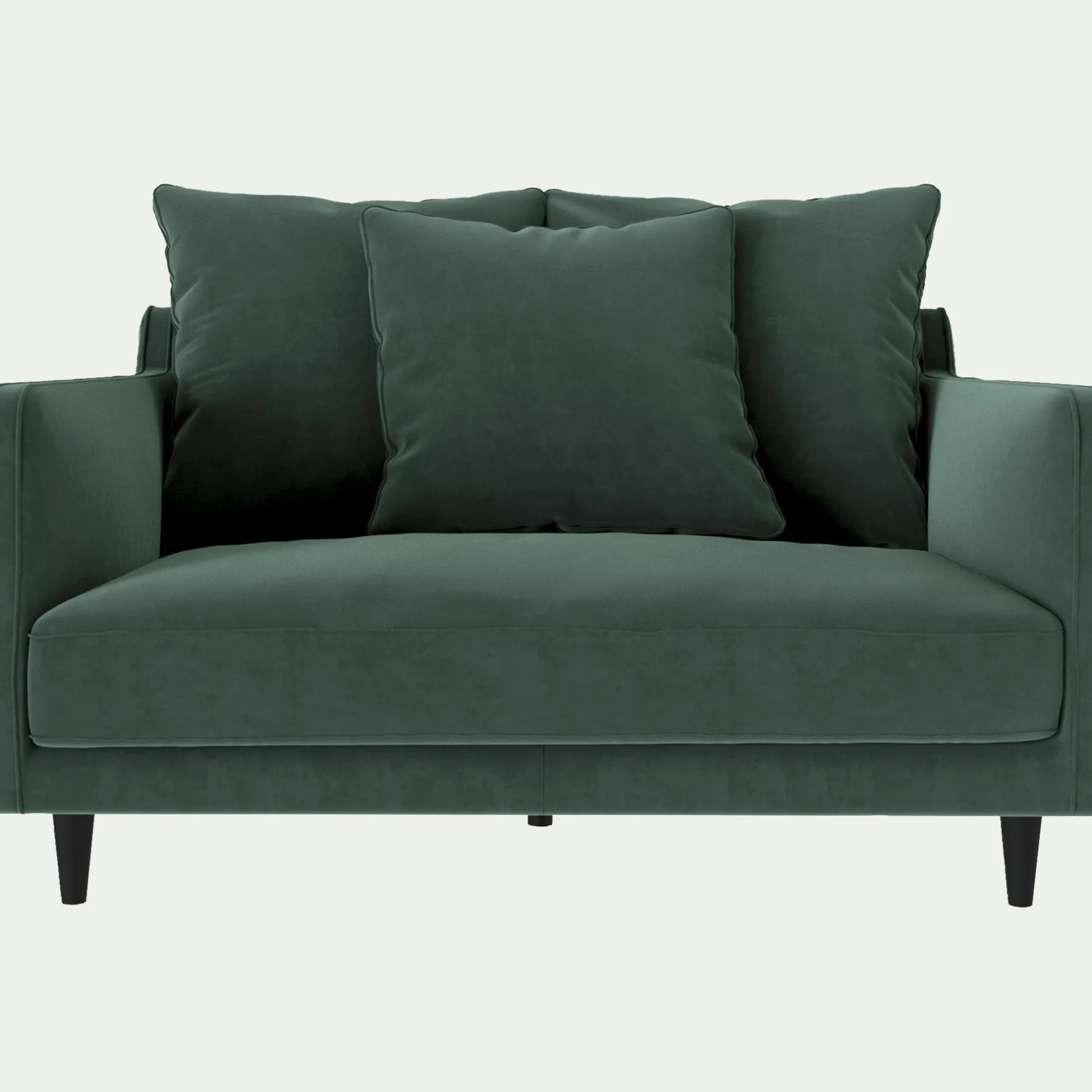 Petit Canapé|Fauteuil*alinea Canapé 1,5 places fixe en tissu velvet - sauge Vert