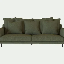 Canapé 4 Places*alinea Canapé 4 places fixe en tissu joint - cèdre Vert