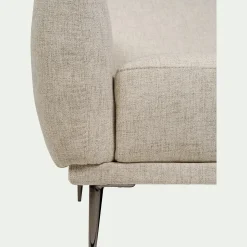 Canapé 2 Places*alinea Canapé 2 places fixe en tissu avec fonction avance-recul - roucas Beige