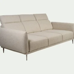 Canapé En Tissu|Canapé Droit*alinea Canapé 4 places fixe en tissu avec fonction avance-recul - roucas Beige