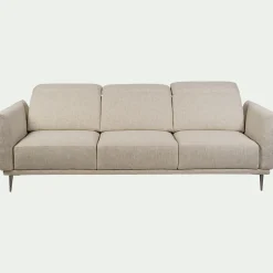 Canapé En Tissu|Canapé Droit*alinea Canapé 4 places fixe en tissu avec fonction avance-recul - roucas Beige