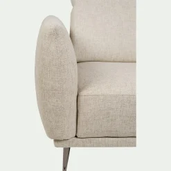 Canapé En Tissu|Canapé Droit*alinea Canapé 4 places fixe en tissu avec fonction avance-recul - roucas Beige