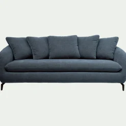 Canapé 4 Places*alinea Canapé 4 places fixe en tissu tramé - Bleu