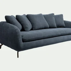 Canapé 4 Places*alinea Canapé 4 places fixe en tissu tramé - Bleu