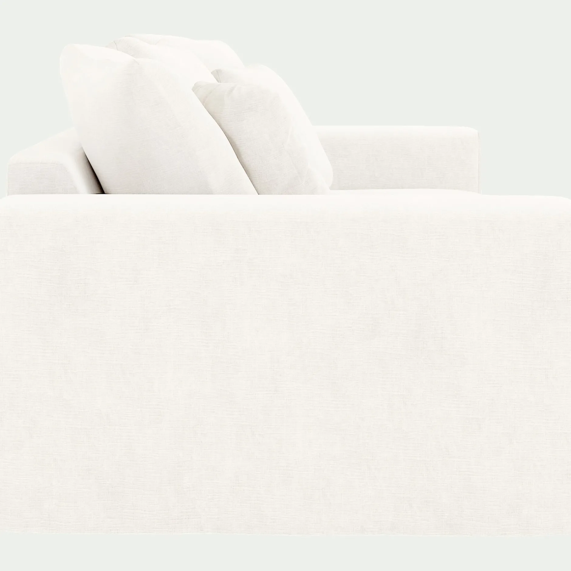 Canapé 2 Places*alinea Canapé 2 places fixe en tissu doux tramé - ventoux Blanc