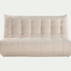 Canapé En Tissu|Canapé 4 Places*alinea Canapé 4 places fixe en tissu bouclette - écru Blanc