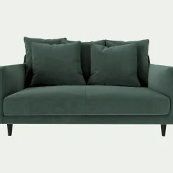 Canapé 2 Places|Petit Canapé*alinea Canapé 2 places fixe en tissu velvet - sauge Vert