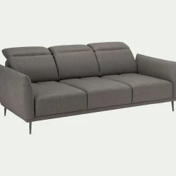 Canapé En Tissu|Canapé Droit*alinea Canapé 4 places fixe en tissu avec fonction avance-recul - restanque Gris