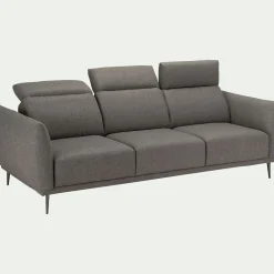 Canapé En Tissu|Canapé Droit*alinea Canapé 4 places fixe en tissu avec fonction avance-recul - restanque Gris