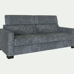 Canapé 3 Places|Canapé Fixe*alinea Canapé 3 places fixe en tissu Genesis avec accoudoirs 15cm - ardoise Gris