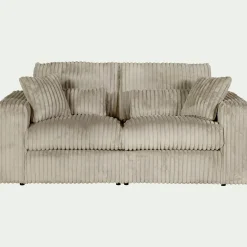 Canapé 3 Places*alinea Canapé 3 places fixe en tissu côtelé - ventoux Blanc