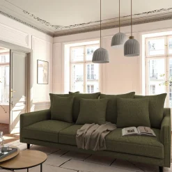 Canapé 5 Places*alinea Canapé 5 places fixe en tissu - cèdre Vert