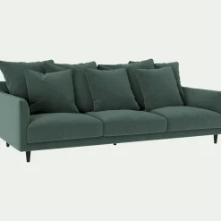 Canapé 5 Places*alinea Canapé 5 places fixe en tissu velvet - sauge Vert