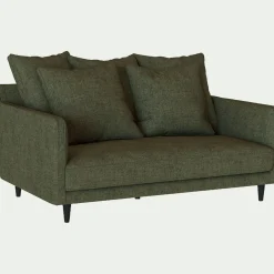 Canapé 2 Places|Canapé Droit*alinea Canapé 2 places fixe en tissu joint - cèdre Vert