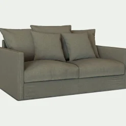 Canapé En Lin|Canapé En Tissu*alinea Canapé 2 places fixe en tissu - cèdre Vert