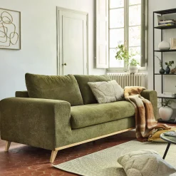 Canapé En Tissu|Canapé 3 Places*alinea Canapé 3 places fixe en tissu crown - cèdre Vert