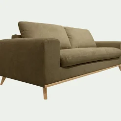 Canapé En Tissu|Canapé 3 Places*alinea Canapé 3 places fixe en tissu crown - cèdre Vert