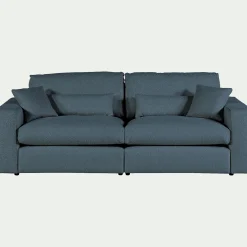 Canapé 5 Places|Canapé Fixe*alinea Canapé 5 places fixe en tissu bouclette - Bleu
