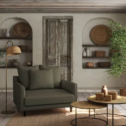 Fauteuil|Canapé En Tissu*alinea Canapé 1,5 places fixe en tissu joint - cèdre Vert