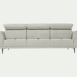 Canapé 4 Places*alinea Canapé 4 places fixe en tissu memphis avec fonction avance-recul - roucas Beige