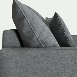 Canapé En Lin|Canapé En Tissu*alinea Canapé 2 places fixe en tissu - ardoise Gris