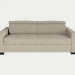 Canapé 3 Places*alinea Canapé 3 places fixe en tissu pop avec accoudoirs 15cm - Beige