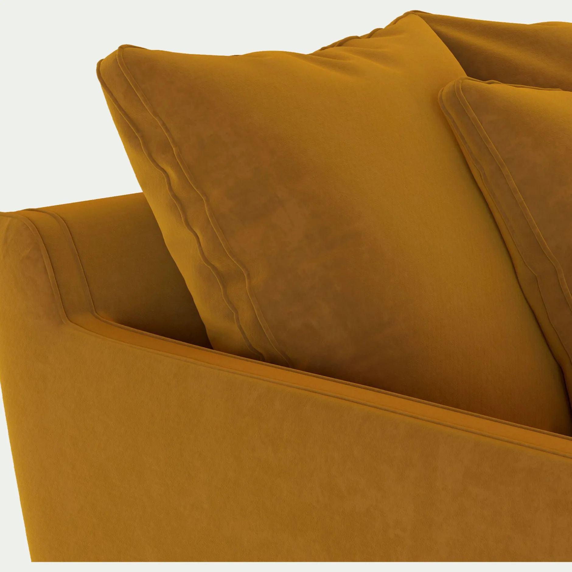 Canapé 2 Places|Petit Canapé*alinea Canapé 2 places fixe en tissu velvet - argan Jaune