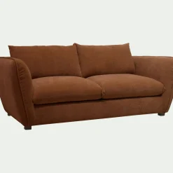 Canapé En Tissu|Canapé Fixe*alinea Canapé 3 places fixe en tissu Nature - brun rustrel Marron