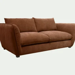 Canapé En Tissu|Canapé Fixe*alinea Canapé 3 places fixe en tissu Nature - brun rustrel Marron