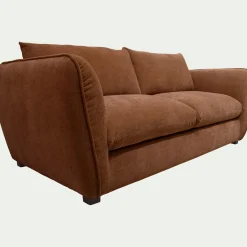 Canapé En Tissu|Canapé Fixe*alinea Canapé 3 places fixe en tissu Nature - brun rustrel Marron
