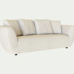 Canapé 3 Places|Canapé En Tissu*alinea Canapé 3 places fixe en tissu armonia - beige alpilles |Beige