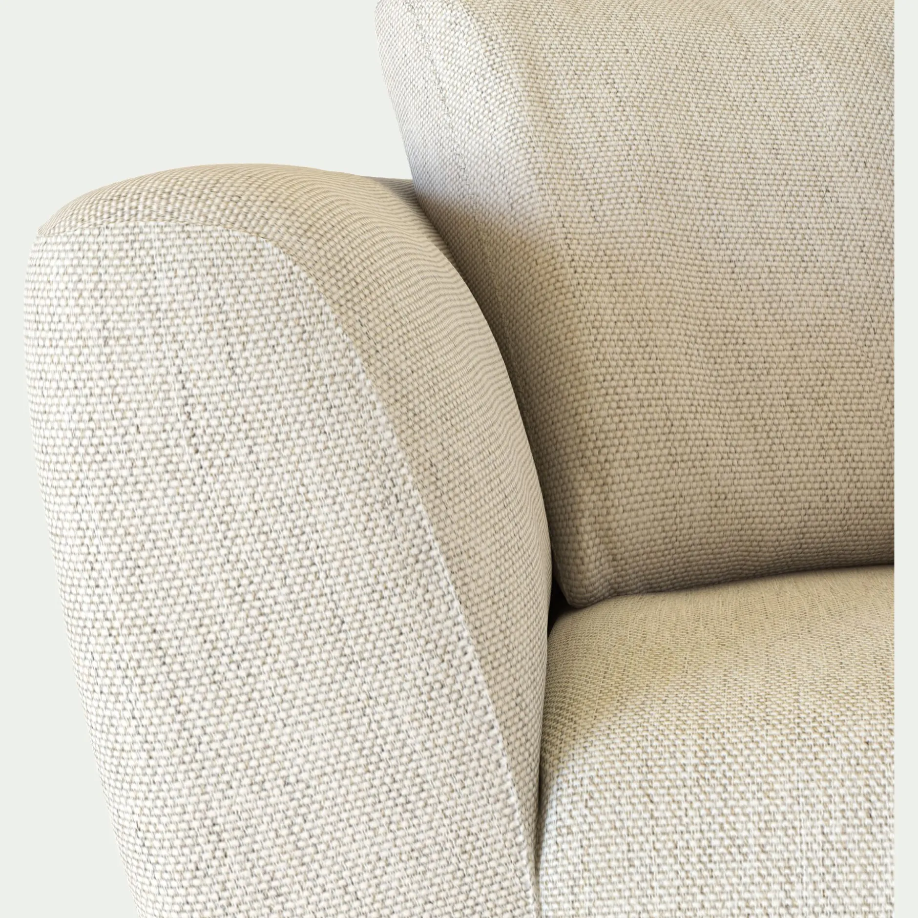 Canapé 3 Places|Canapé En Tissu*alinea Canapé 3 places fixe en tissu armonia - beige alpilles |Beige