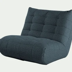 Canapé En Tissu|Canapé Fixe*alinea Canapé 2 places fixe en tissu bouclette - Bleu