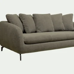 Canapé 4 Places*alinea Canapé 4 places fixe en tissu doux - garrigue Vert