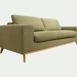 Canapé En Tissu|Canapé 4 Places*alinea Canapé 4 places fixe en tissu Cosmo - kaki Vert
