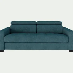 Canapé 3 Places|Canapé En Tissu*alinea Canapé 3 places fixe en tissu monclar avec accoudoirs 20cm - niolon Bleu