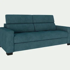 Canapé 3 Places|Canapé En Tissu*alinea Canapé 3 places fixe en tissu monclar avec accoudoirs 20cm - niolon Bleu