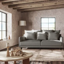 Canapé En Tissu|Canapé Fixe*alinea Canapé 4 places fixe en tissu monclar - taupe Gris