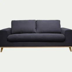 Canapé 3 Places*alinea Canapé 3 places fixe en tissu Crown - calabrun Bleu