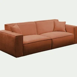 Canapé En Tissu|Canapé 5 Places*alinea Canapé 5 places fixe en tissu genesis - brun rustrel Marron