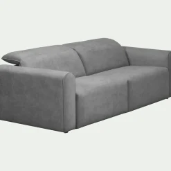 Canapé 3 Places*alinea Canapé 3 places fixe en tissu - moyen Gris