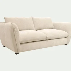 Canapé 3 Places*alinea Canapé 3 places fixe en tissu Nature - écru Blanc