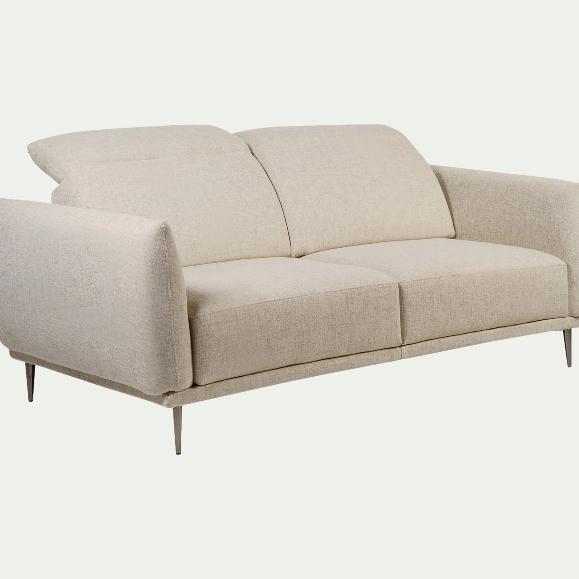 Canapé 3 Places*alinea Canapé 3 places fixe en tissu avec fonction avance-recul - roucas Beige